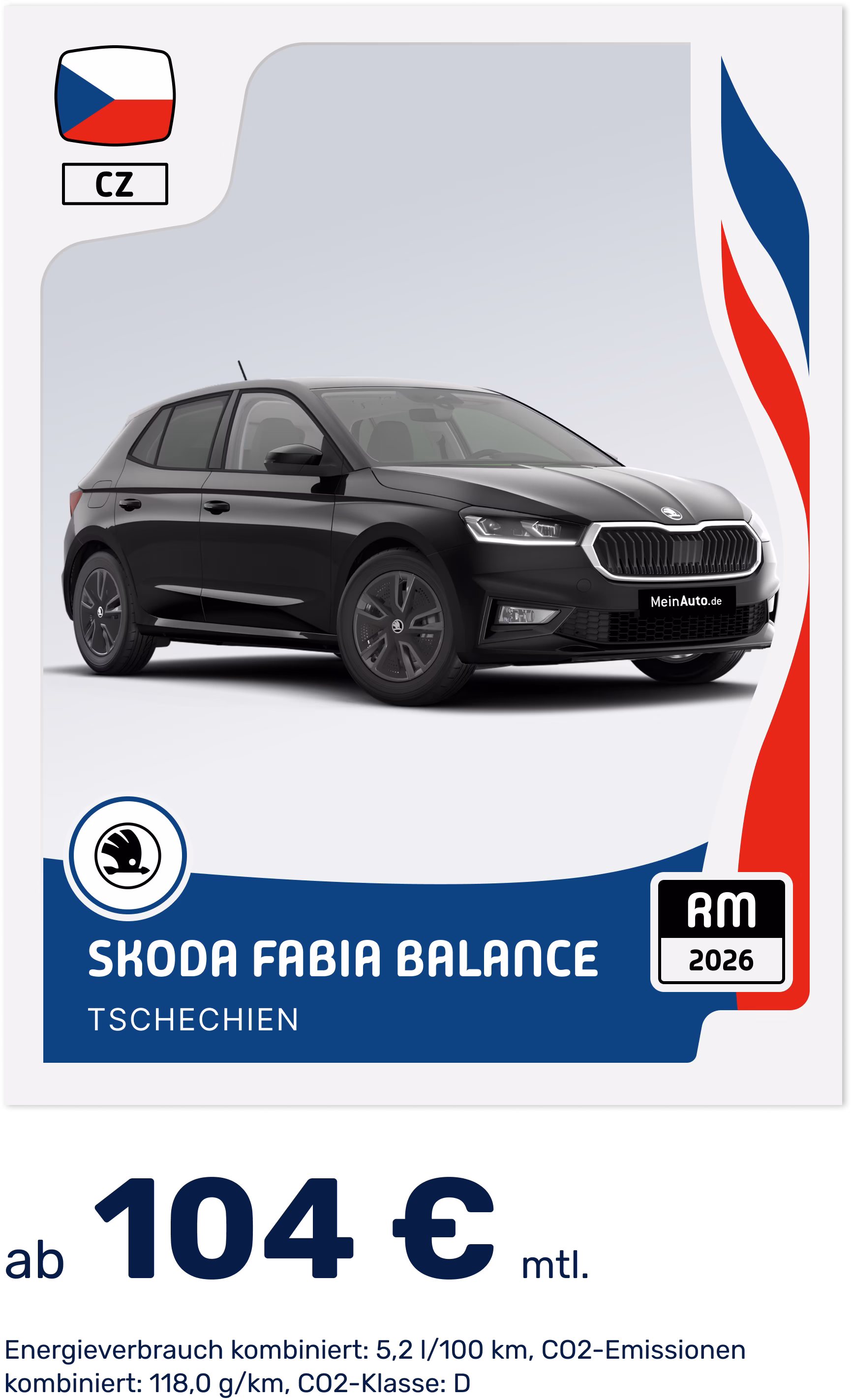 WM 2026 | Deal-Card - Panini-Sticker - Skoda Fabia Balance