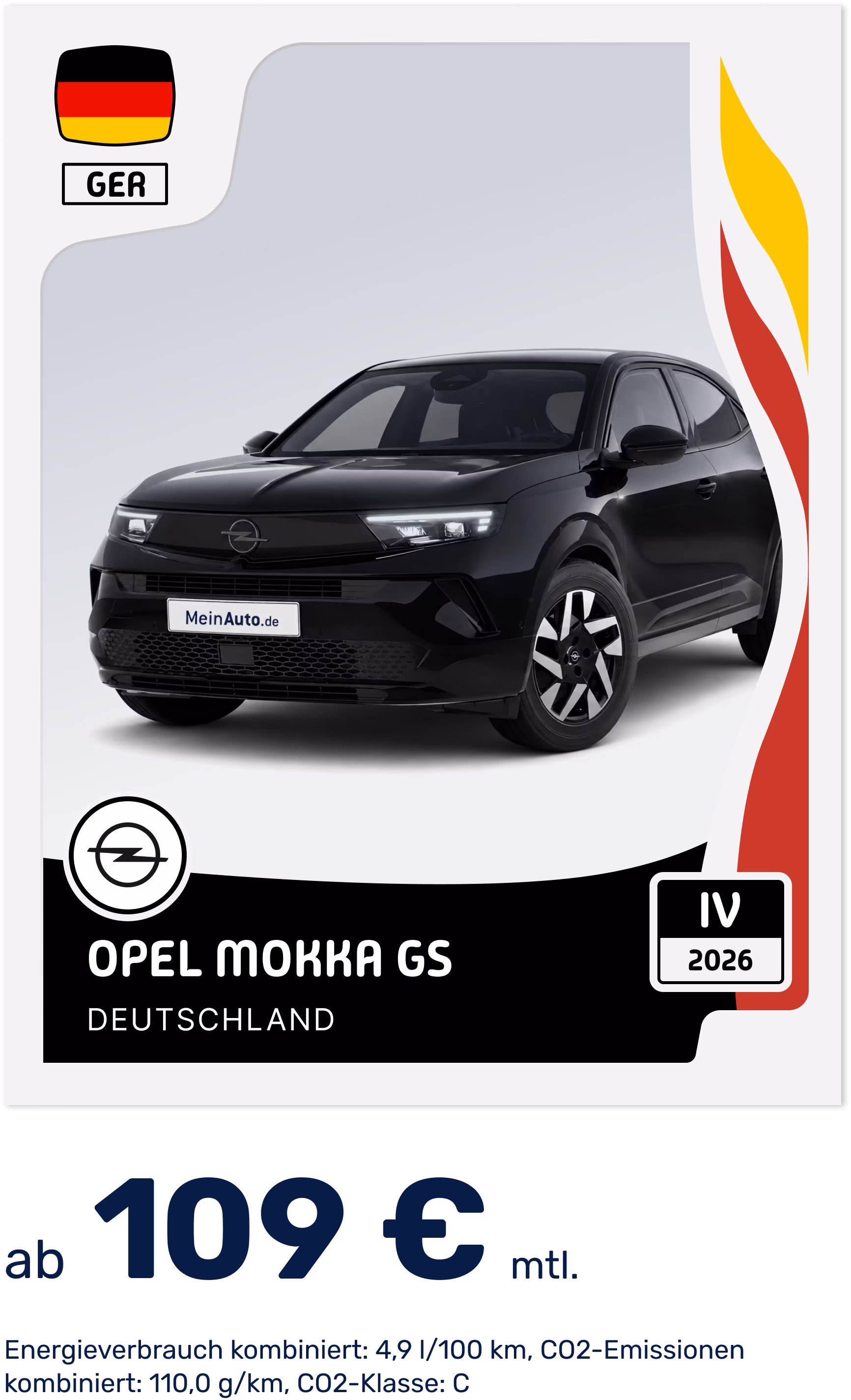 WM 2026 | Deal-Card - Panini-Sticker - Opel Mokka GS